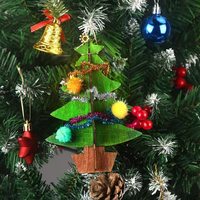 Kit de découpe et peinture en bois pour enfants : Décorations de Noël 3D en contreplaqué à peindre soi-même