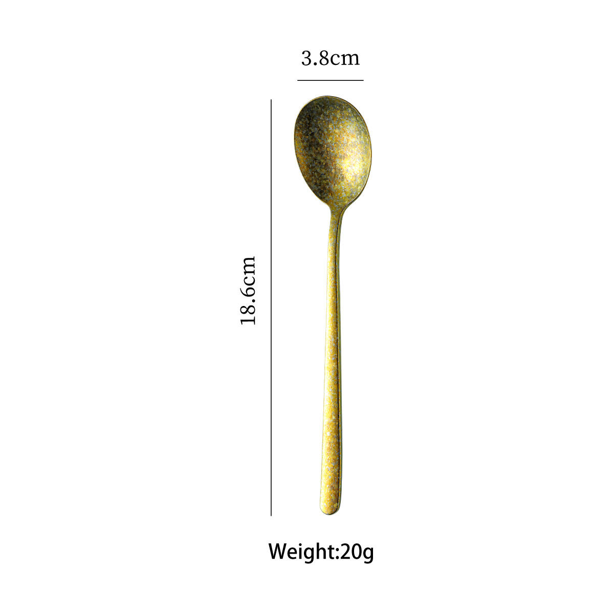 Pure titanium Korean-style spoon (gold color)