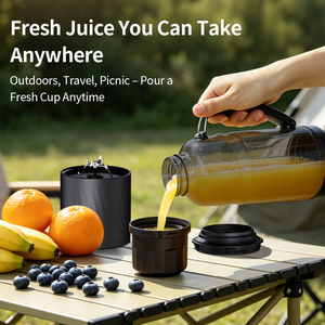 Exprimidor de Frutas con Batería de 6000mAh, Vaso Mezclador Portátil de Alto Rendimiento para Viajes, Oficina, Jugo Fresco Diario - Product Image 6