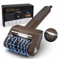 Brosse de nettoyage électrique rechargeable OEM en acier inoxydable pour barbecue, accessoires de cuisine et d'extérieur