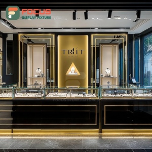 Modern Custom Jewelry Retail Fixtures Manufacturer Wood Frame Jewelry Shop Display Counter - Product Image 2