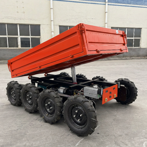 Mini-dumper électrique sur chenilles télécommandé, <span class=keywords><strong>brouette</strong></span> motorisée, chariot à roues, véhicule agricole autonome à chargement automatique - Product Image 4