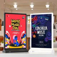 Rechargeable A4 Bureau Publicité Boîte à Lumière Acrylique Clignotant Led Table Menu Restaurant Carte Affichage Titulaire Stand