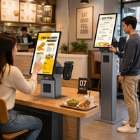 Kiosque de commande de restaurant à écran tactile, format et taille personnalisés, avec SDK, scanner et imprimante, modèle sur pied – Vente chaude directe usine