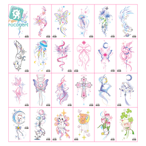 2025 nuovi tatuaggi temporanei con <span class=keywords><strong>fiori</strong></span> colorati per donne braccio Body Art finto adesivo per tatuaggio temporaneo personalizzato per adulti - Product Image 4
