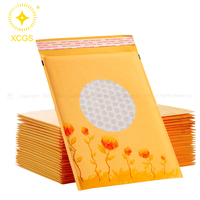 Enveloppes à bulles autocollantes imprimées personnalisées en papier brun artisanal