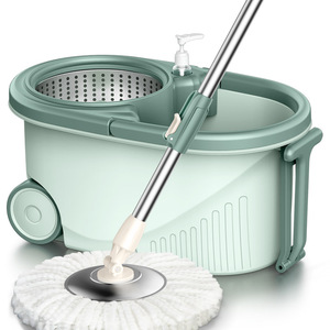 Magic Rotary Mop Dual Drive 701ml+ Plastic Basket Metal Pedal Four Side Wringing Home Cleaning - Product Image 2