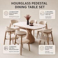 Nouvelle table à manger pliante en dalle de roche, table de cuisine rétractable en bois massif antique pour petite maison
