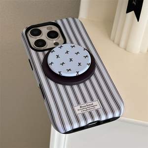 Rayures bleues et noires adaptées à IPhone17 16promax <span class=keywords><strong>Apple</strong></span> 15 <span class=keywords><strong>coque</strong></span> de téléphone 13 support magnétique arc <span class=keywords><strong>11</strong></span> coréen - Product Image 3