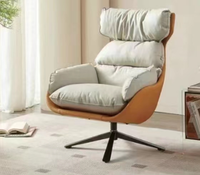 Fauteuil pivotant de luxe italien moderne, vert, à dossier haut, inclinable, avec appui-tête, pour salon