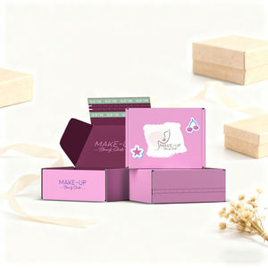 Caja de Correo Rosa Personalizada para Suscripciones Pequeñas, Caja de Envío de Cartón Corrugado Personalizada para Regalos con Cierre - Product Image 2