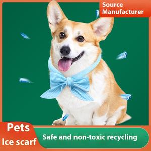 وشاح ثلج أنيق من البوليستر للصيف ومبرد للحيوانات الأليفة عصابة رأس مطبوعة وحزام لعيد الميلاد أو الهالونوس للكلاب أو القطط - Product Image 5