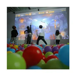 儿童游乐场魔术绘图AR教育互动投影仪系统2玩家儿童绘图游戏互动投影墙