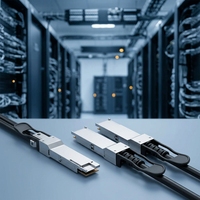 Plug&Play Daya Rendah Jarak Pendek Transmisi Kecepatan Ultra Tinggi Pemasangan Mudah 400G QSFP-DD 2x200G QSFP56 Kabel Sambung Langsung 5G