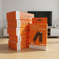 TV Stick XS97 S3 4K Terlaris 2025, WiFi 6, Streamer, Logo Dapat Disesuaikan, OTT STICK
