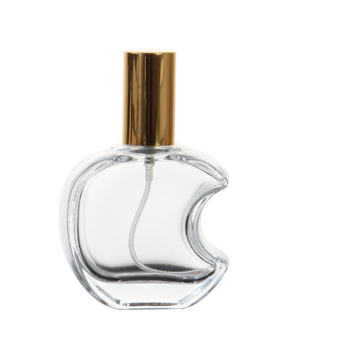 30ml Transparent Glass Spray Perfume Bottle Empty Cosmetic Packaging Spray Glass Bottle 50ml Apple Shape Perfume Sub-bottling