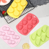 Moule en silicone en forme de citron, antiadhésif, pour gâteaux faits maison, 6 cavités, moule à chocolat DIY pour la cuisine