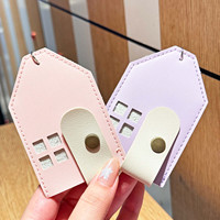 Porte-clés élégant en cuir PU en forme de maison, porte-cartes, breloque de sac, mini porte-photo, pendentif de sac à main, joli porte-clés de voiture, cadeau