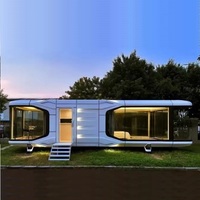 Casa Contenedor Prefabricada de Acero, Cápsula Espacial con Cocina, Sala de Estar y Dormitorio - Casa Móvil de Lujo en Venta