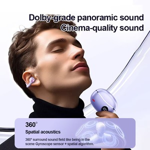 La vendita calda dei gemelli di moda veramente auricolari Wireless aperti e senza perdita di suono dei bassi con indicatore della batteria a LED - Product Image 4