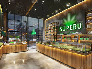 Özel Wape cam Vitrine tütün dispanser vitrin ahşap puro dükkanı malzemeleri dekorasyon duman mağaza tezgahı vitrin - Product Image 5