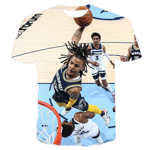 Livraison gratuite, <span class=keywords><strong>maillot</strong></span> de basket-ball <span class=keywords><strong>des</strong></span> <span class=keywords><strong>Grizzlies</strong></span> Ja Morant, dernière saison # T-shirt décontracté pour homme, imprimé en 3D, corps entier, 12 pièces - Product Image 5