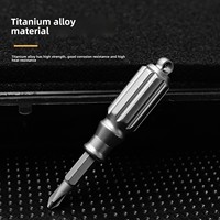Mini tournevis magnétique en alliage de titane Torx à fente Portable EDC petite boîte à outils tournevis à paume Portable acier plastique