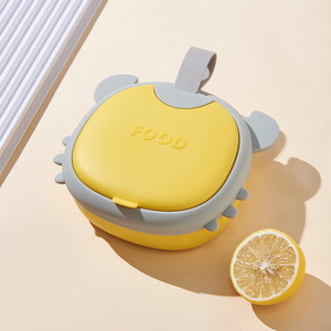 Little <b>Crab</b> Baby Food Bowl Apple Shaped Bpa Free Portable Tableware Set For 0-12 Months With Scissors Spoon Fork - Product Image 4