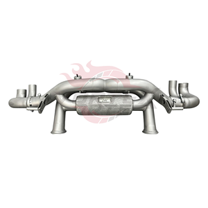 ท่อไอเสีย Vortex Performance แบบ X-Pipe ทำจากสแตนเลสสำหรับ Audi R8 V10 5.2L ปี2023พร้อมระบบวาล์วควบคุมเสียงและตัดท่อหน้าแคทาไลติก - Product Image 1