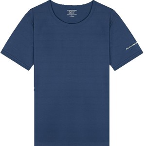 T-shirt personnalisé en soie glacée à séchage rapide, col rond, manches courtes, coupe ample, pour jeunes, vêtement de travail, avec logo publicitaire imprimé, thème marathon - Product Image 1