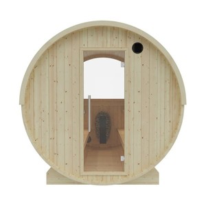<span class=keywords><strong>Sauna</strong></span> en bois de pin naturel, <span class=keywords><strong>sauna</strong></span> extérieur en bois avec porte en verre et trou de ventilation - Product Image 2