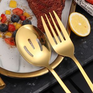Wholesale Gold Wedding Serving Set Stainless Steel Service Cutlery Set for Restaurant Party - Product Image 3