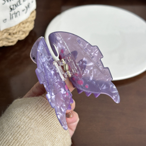 DOWELL Vente en gros Offre Spéciale Mignon Personnalité Brun <span class=keywords><strong>Dinosaure</strong></span> Acrylique Plat Cheveux Griffe - Product Image 5