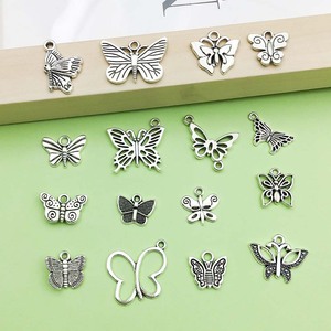 จี้ผีเสื้อโลหะผสมเงินโบราณขนาดกลางสำหรับทำเครื่องประดับ DIY - Product Image 4