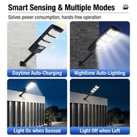 Nouvelle Lampe Solaire LED Tout-en-un pour Éclairage Public, Batterie LiFePO4 ABS, Capteur Radar, Télécommande, Étanchéité IP65, Détection Humaine, Extérieur