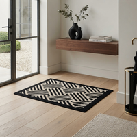 Moderner Minimalistischer Schwarz-Weißer Geometrischer Teppich Große Größe Nordischer Stil Wohnzimmer Schlafzimmer Teppich Bodenmatte Wohndekor