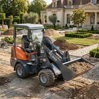Alto  Minipala Articolata Idrostatica KL906 ad Alte Prestazioni con Benna da 0,3m³ e Motore Diesel Yanmar per Lavori in Fattoria, Frutteto, Ranch e Foresta