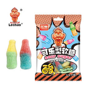 Vente en gros d'usines de bonbons Gelée douce, halal, aigre, délicieux et gommeux personnalisés Bonbons de <span class=keywords><strong>cola</strong></span> enrobés de sucre - Product Image 5