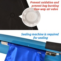 Sac d'emballage autoportant en grains de café transparent Valve d'air unidirectionnelle Fermeture à glissière étanche à l'humidité Plastique plaqué aluminium