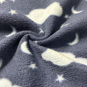 Venda de fábrica Malha Soft 190Gsm Dois Lados Escovado Um Lado Anti Pill Personalizado Impresso Tecido Polar para Cobertor De Vestuário - Product Image 6