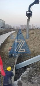 PVC乙烯基塑料钢板桩 Z457*254 用于防洪屏障的乙烯基钢板桩 PVC钢板桩价格 河岸防护 - Product Image 4