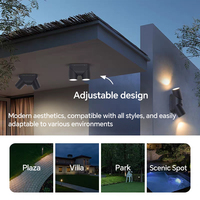 Applique murale LED moderne d'extérieur IP65, longue et verticale, à double tête, pour jardin, balcon et couloir, éclairage haut et bas