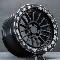 Jantes de camion forgées polies/noires brillantes, jantes à beadlocks forgées, 6x139.7 5x120, jantes de dragster, 15-20 pouces pour JEEP Mustang Corvette