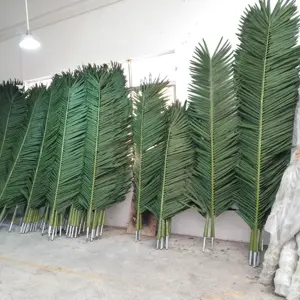 1.5m to 3.4m Green Indoor/Outdoor Giant Anti UV Big Date Coconut Palm Tree Leaf Fake Tropical Large Artificial Palm Tree Leaves