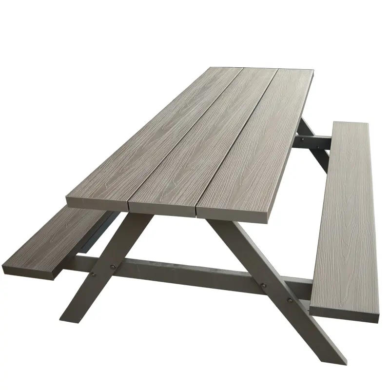 150-180 CM length outdoor furniture wood plastic composite outdoor dining table outdoor garden bench outdoor tables