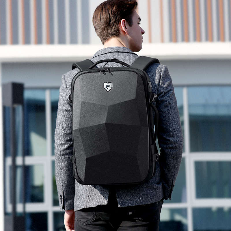 FENRUIEN Multifunzione PVC guscio duro 39L dei bagagli di affari dello zaino sacchetto del computer portatile da 17.3 pollici con USB di ricarica impermeabile borsa da viaggio