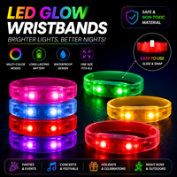 Bracelet en silicone LED personnalisé, bracelet lumineux clignotant pour les événements festifs