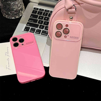 Coque de téléphone en verre antichoc de luxe avec grande fenêtre couleur bonbon pour iPhone 17 Pro Max, 16, 15 Pro, 14 Pro, 13 Pro Max