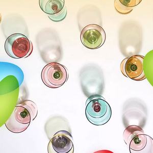 Verre à vin élégant de <span class=keywords><strong>la</strong></span> série créative Charcuterie Designer, avec décoration colorée et teinte - Product Image 4