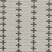 Panneaux d'ascenseur et revêtement mural intérieur en maille architecturale rigide en acier inoxydable sur mesure, 58 % d'ouverture, couleur personnalisée, pour hall d'entrée